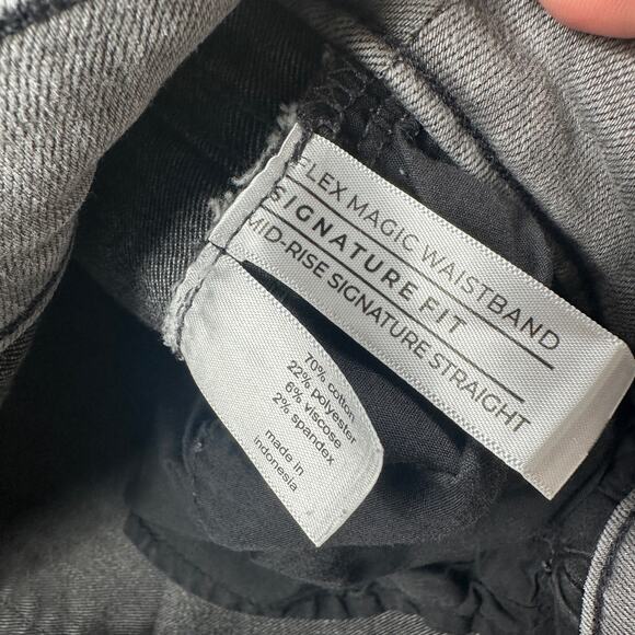 Lane Bryant Gray Mid-Rise Signature Straight Jeans Flex Magic Waistband Plus 18 - Picture 9 of 14